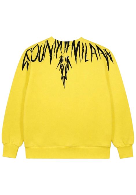 Felpa bambino gialla in cotone MARCELO BURLON | BSW024GIALLO