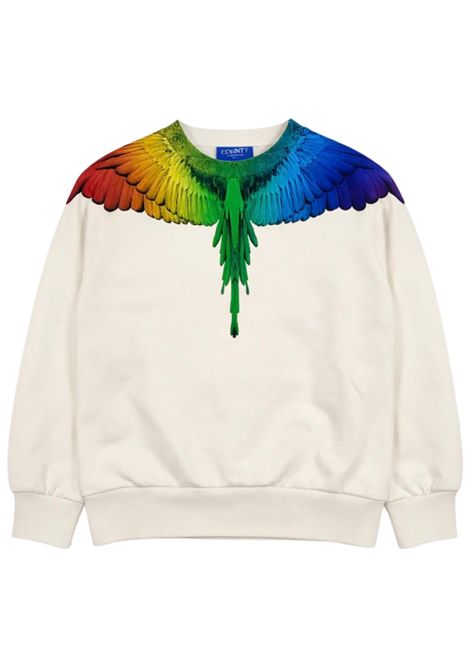 Felpa bambino bianca in cotone MARCELO BURLON | BSW031BIANCO