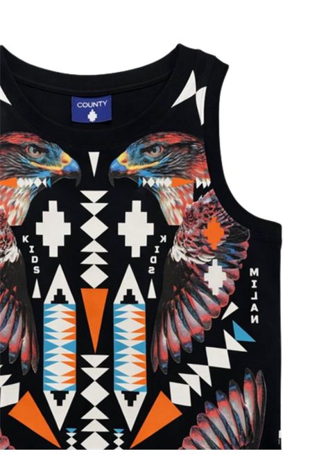 Canotta bambino nera in cotone MARCELO BURLON | BTA044NERO