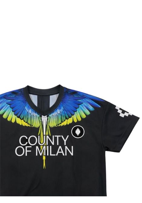 T-shirt bambino nera in nylon MARCELO BURLON | BTH003NERO