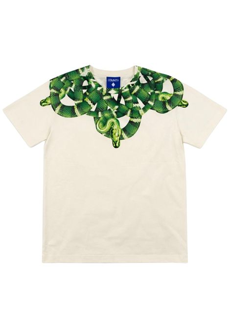 T-shirt bambino bianca in cotone MARCELO BURLON | BTH009BIANCO