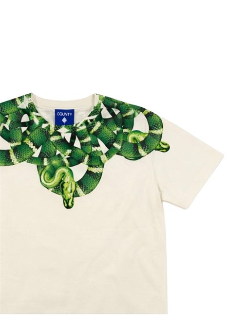 T-shirt bambino bianca in cotone MARCELO BURLON | BTH009BIANCO