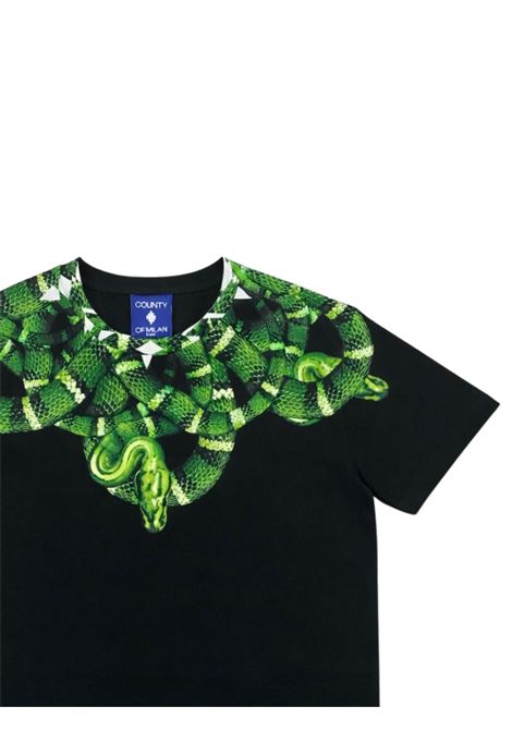 T-shirt bambino nera in cotone MARCELO BURLON | BTH009NERO