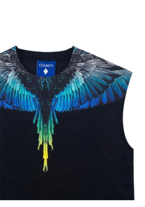 T-shirt bambino nera in cotone MARCELO BURLON | BTH018NERO