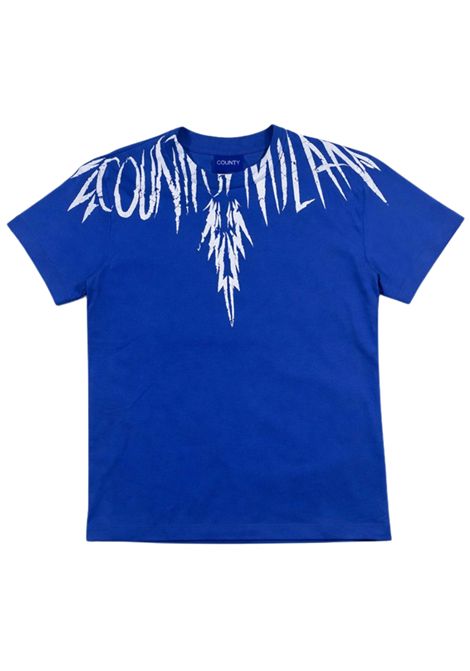 T-shirt bambino blu in cotone MARCELO BURLON | BTH026BLU