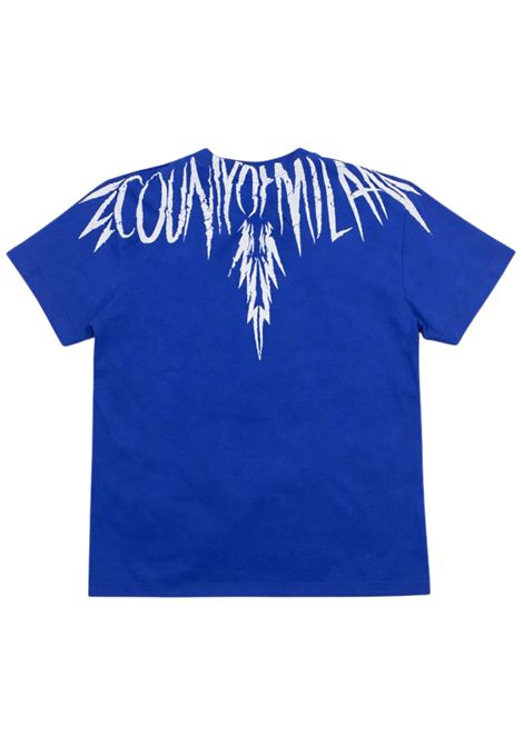 T-shirt bambino blu in cotone MARCELO BURLON | BTH026BLU