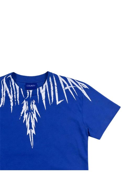 T-shirt bambino blu in cotone MARCELO BURLON | BTH026BLU