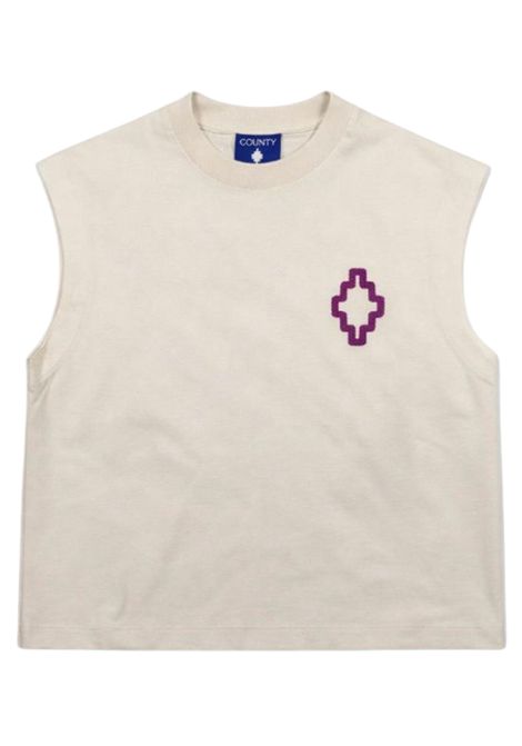 White cotton T-shirt for girls MARCELO BURLON | BTH038BIANCO