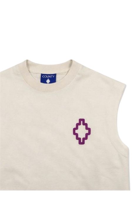 White cotton T-shirt for girls MARCELO BURLON | BTH038BIANCO