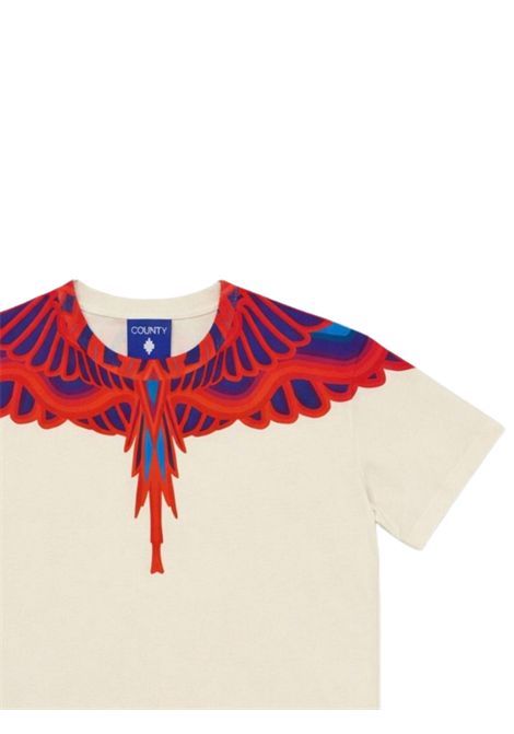T-shirt bambino panna in cotone MARCELO BURLON | BTH039PANNA