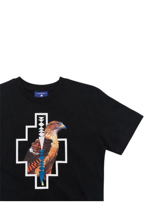 T-shirt bambino nera in cotone MARCELO BURLON | BTH048NERO