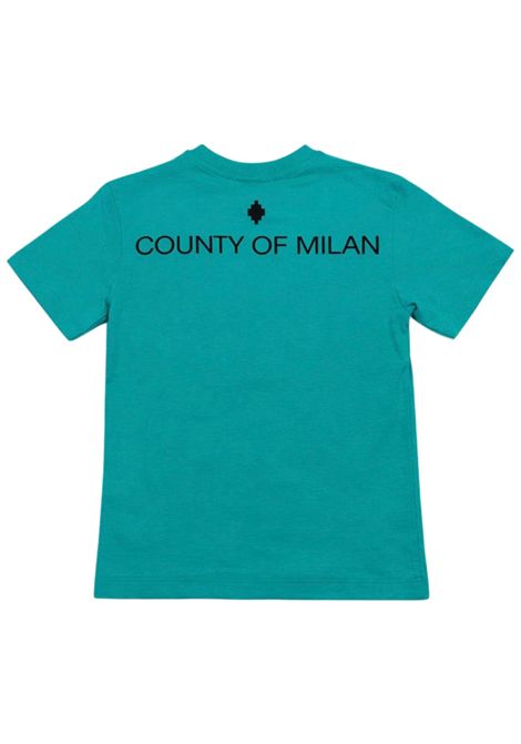 T-shirt bambino verde acqua in cotone MARCELO BURLON | BTH048VERDE ACQUA