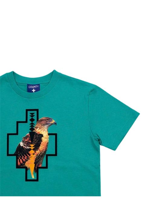 T-shirt bambino verde acqua in cotone MARCELO BURLON | BTH048VERDE ACQUA