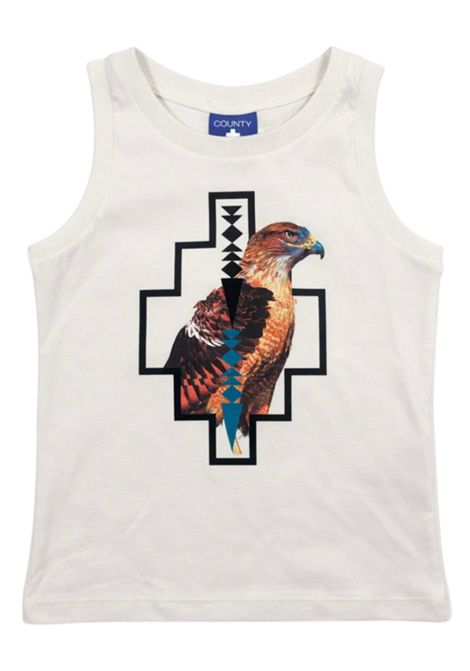 Canotta bambino bianca in cotone MARCELO BURLON | BTO047BIANCO