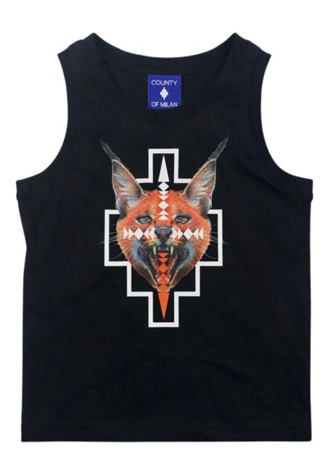 Canotta bambino nera in cotone MARCELO BURLON | BTO053NERO