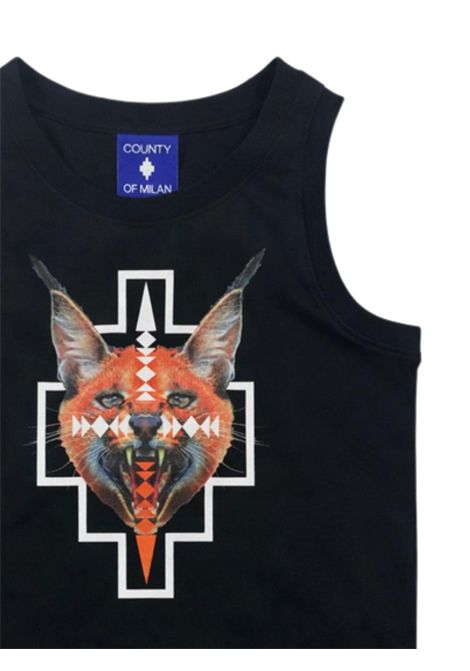 Canotta bambino nera in cotone MARCELO BURLON | BTO053NERO