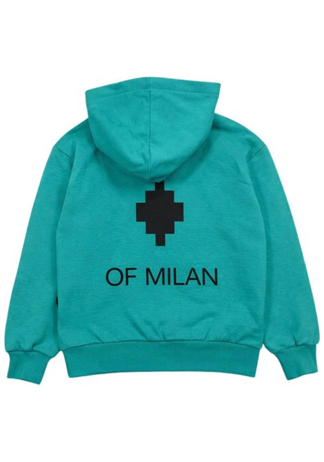 Felpa bambino verde acqua in cotone MARCELO BURLON | BZH006VERDE ACQUA