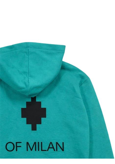Felpa bambino verde acqua in cotone MARCELO BURLON | BZH006VERDE ACQUA