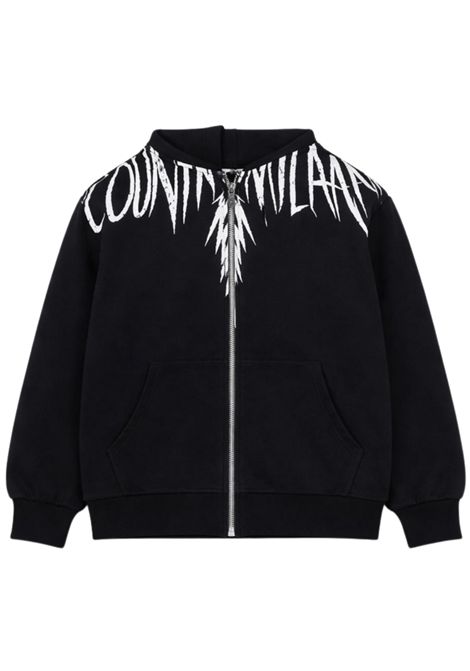 Felpa bambino nera in cotone MARCELO BURLON | BZH023NERO