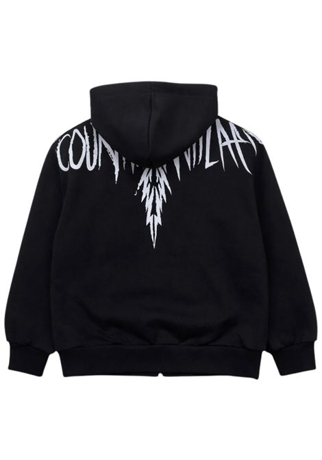 Felpa bambino nera in cotone MARCELO BURLON | BZH023NERO