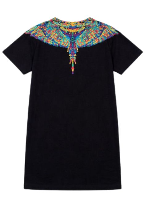 Abito bambina nero in cotone MARCELO BURLON | GDR095NERO