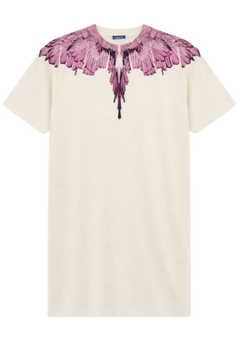 Abito bambina panna in cotone MARCELO BURLON | GDR101PANNA