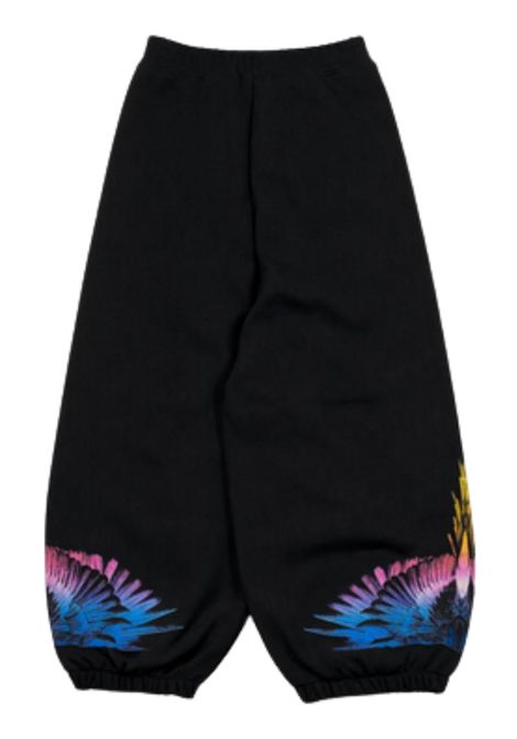 Black cotton trousers for girls MARCELO BURLON | GFP073NERO