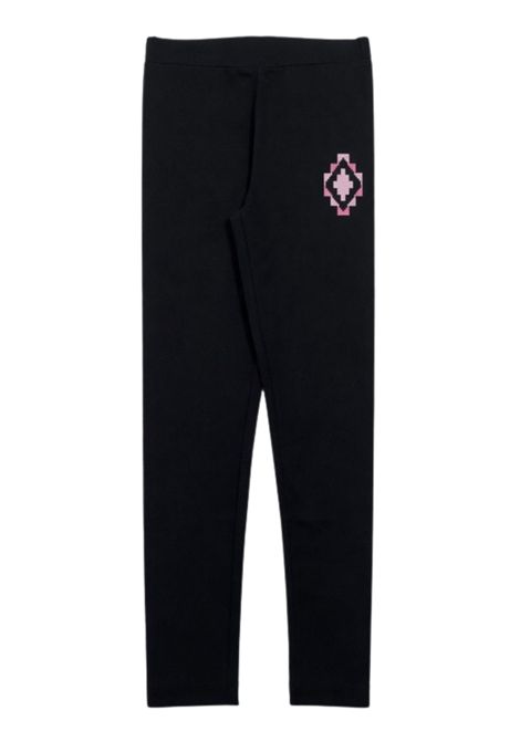Black cotton leggings for girls MARCELO BURLON | GLG103NERO