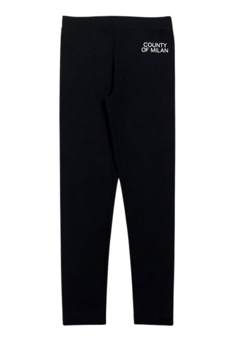 Black cotton leggings for girls MARCELO BURLON | GLG103NERO