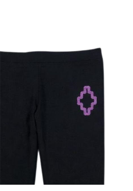 Black cotton leggings for girls MARCELO BURLON | GLG116NERO