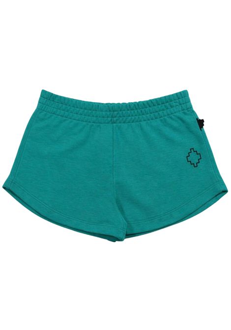 Shorts bambina verde acqua in cotone MARCELO BURLON | GSH064VERDE ACQUA