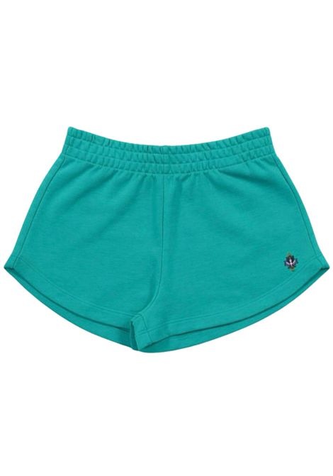 Shorts bambina verde acqua in cotone MARCELO BURLON | GSH078VERDE ACQUA