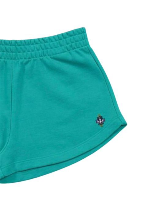 Shorts bambina verde acqua in cotone MARCELO BURLON | GSH078VERDE ACQUA