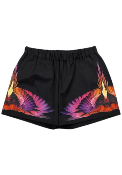 Shorts bambina nero in cotone MARCELO BURLON | GSH082NERO