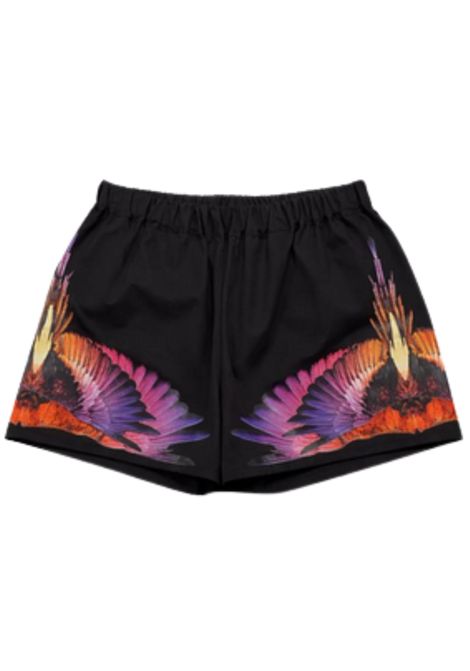 Shorts bambina nero in cotone MARCELO BURLON | GSH082NERO