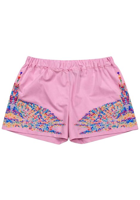 Shorts bambina rosa in cotone MARCELO BURLON | GSH091ROSA