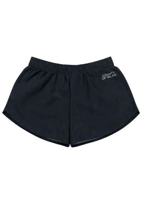 Shorts bambina nero in nylon MARCELO BURLON | GSH104NERO