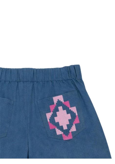 Shorts bambina in cotone denim MARCELO BURLON | GSH107DENIM