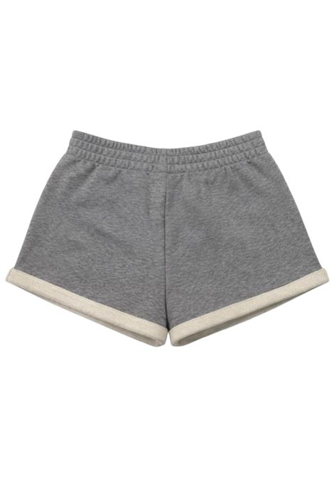 Shorts bambina grigio in cotone MARCELO BURLON | GSH115GRIGIO