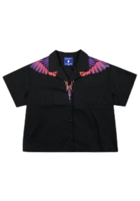 Camicia bambina nera in cotone MARCELO BURLON | GSI083NERO