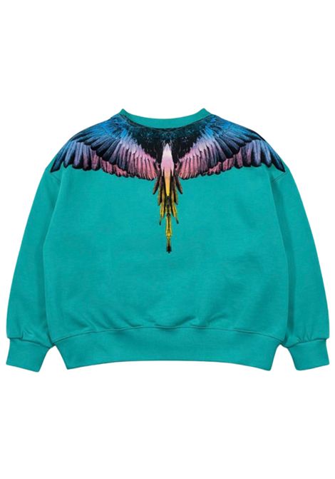 Felpa bambina verde acqua in cotone MARCELO BURLON | GSW075VERDE ACQUA