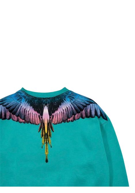 Felpa bambina verde acqua in cotone MARCELO BURLON | GSW075VERDE ACQUA