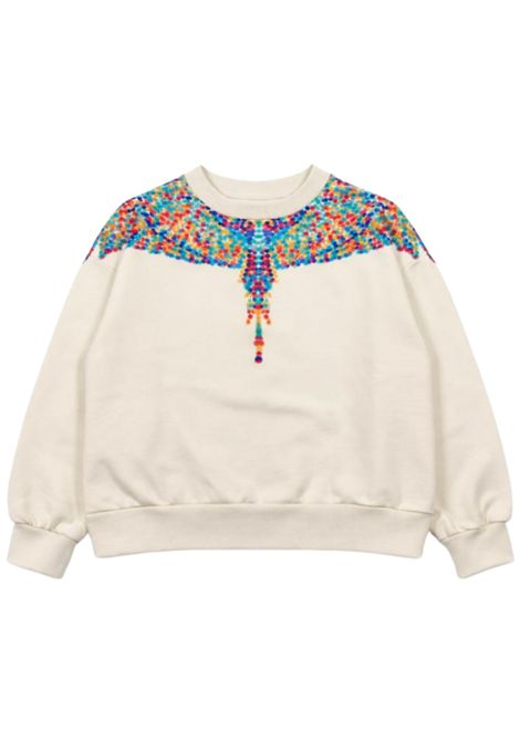 Felpa bambina panna in cotone MARCELO BURLON | GSW092PANNA