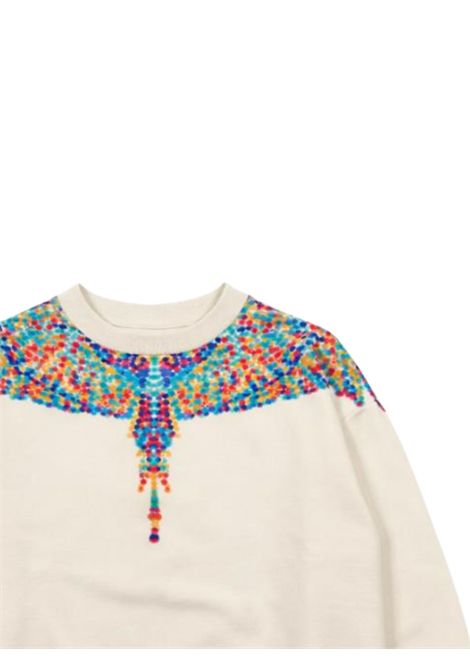 Felpa bambina panna in cotone MARCELO BURLON | GSW092PANNA