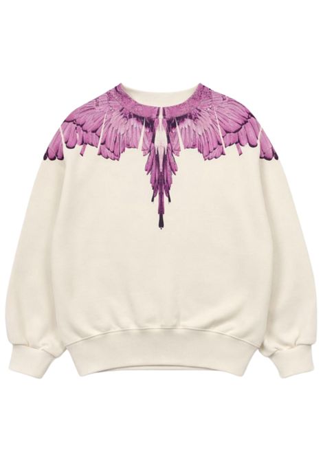 Felpa bambina panna in cotone MARCELO BURLON | GSW102PANNA