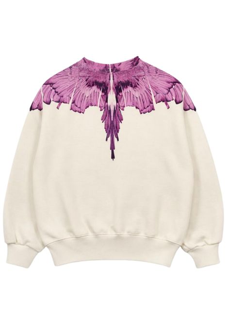 Felpa bambina panna in cotone MARCELO BURLON | GSW102PANNA