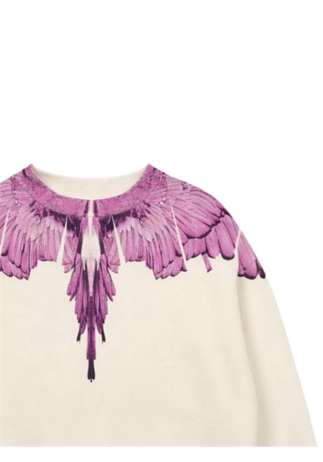 Felpa bambina panna in cotone MARCELO BURLON | GSW102PANNA