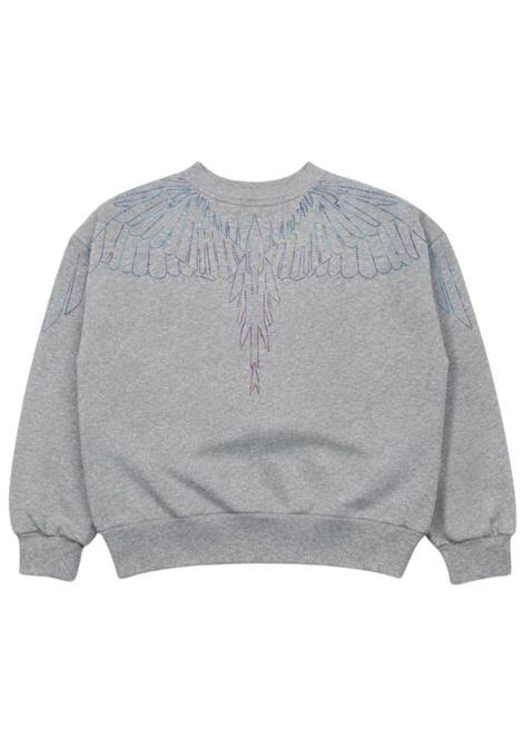 Felpa bambina grigia in cotone MARCELO BURLON | GSW111GRIGIO