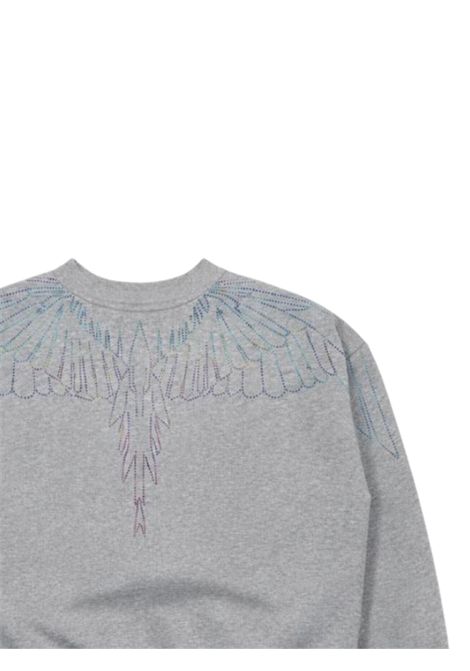 Felpa bambina grigia in cotone MARCELO BURLON | GSW111GRIGIO