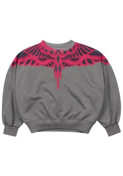 Felpa bambina grigia in cotone MARCELO BURLON | GSW117GRIGIO
